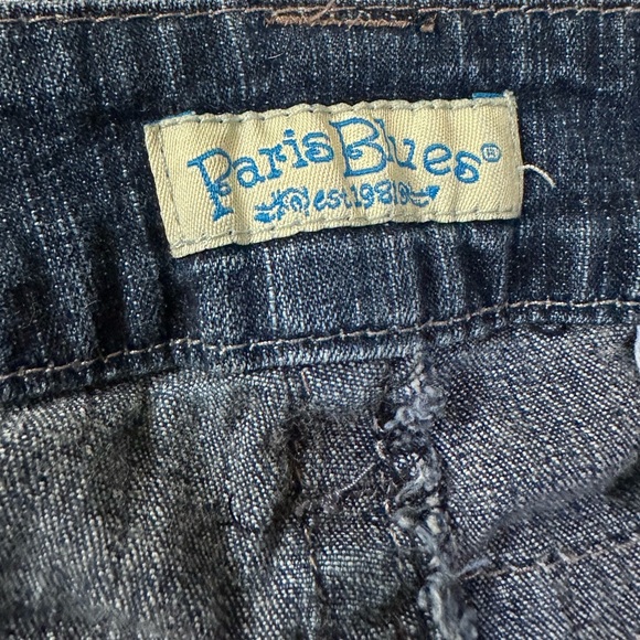 Distressed Paris Blues Stretch Low Rise Blue Jeans Slight Bootcut Sz 11 - Picture 4 of 6